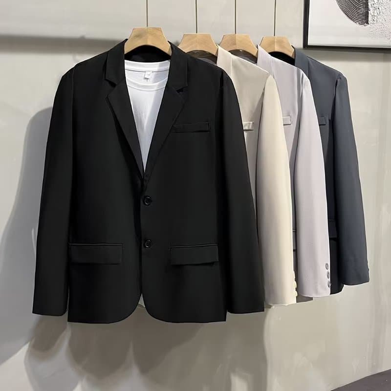 High-End Drape Casual Suit Jacket Men Spring/Autumn Style Korean Version Trendy Versatile British Style Streetwear Cool Small Suit