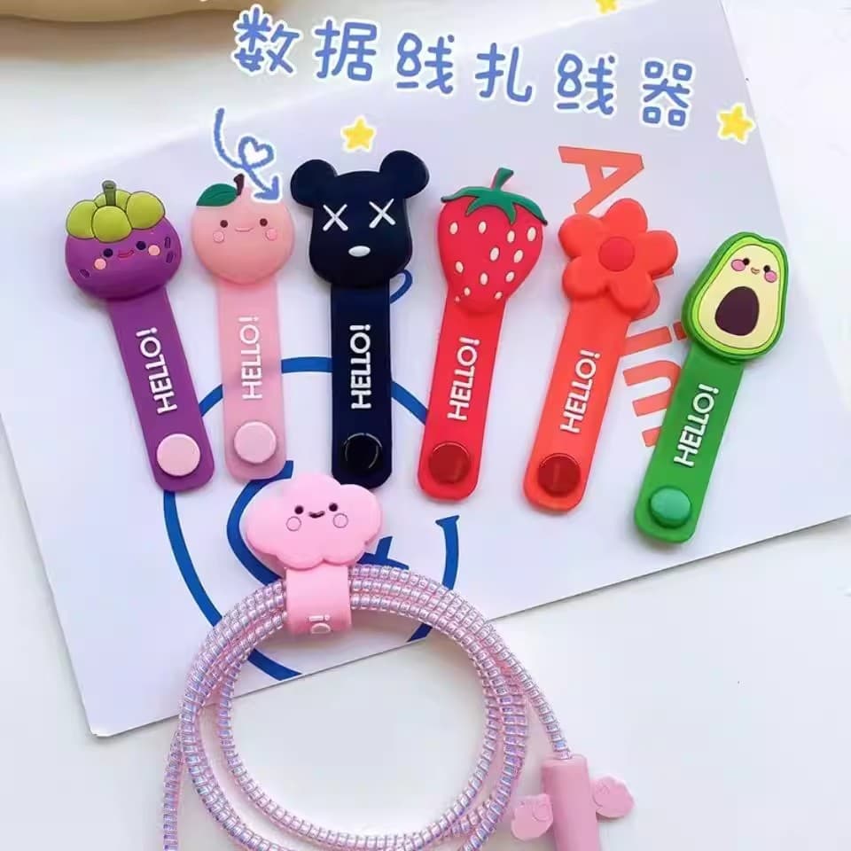 Cartoon Creative Cable Organizer Data Cable Storage Gadget Headphone Charging Cable Winder Desktop Cable Tie
