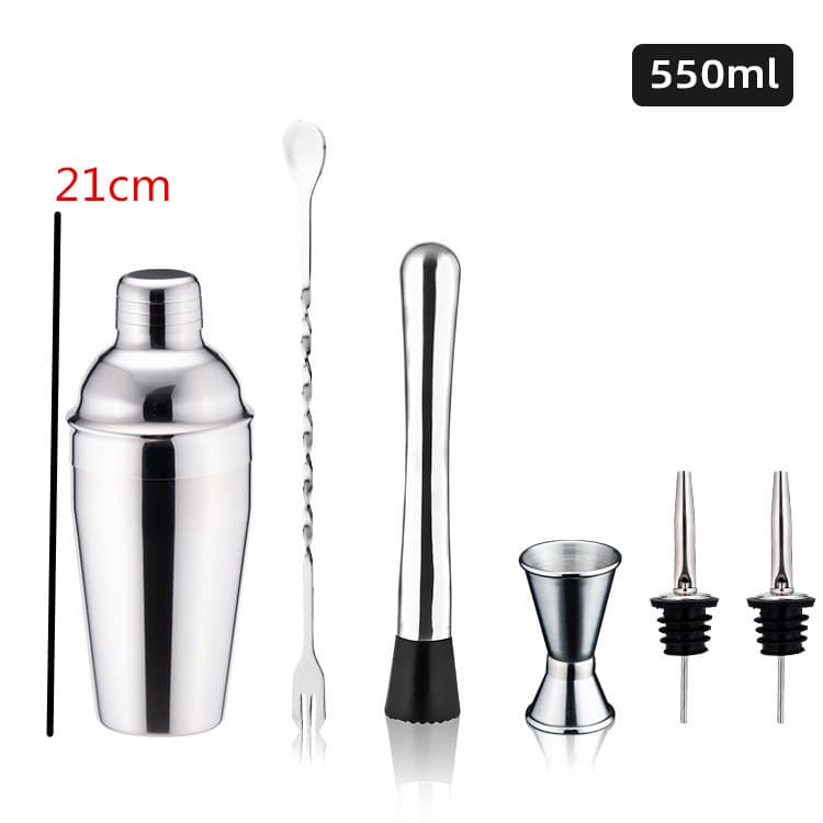 Stainless Steel Cocktail Shaker 350ml Milk Tea Pot Style Shaker Cup Bar Tool Set Mixing Glassware Home Kitchen Dining Utensils
