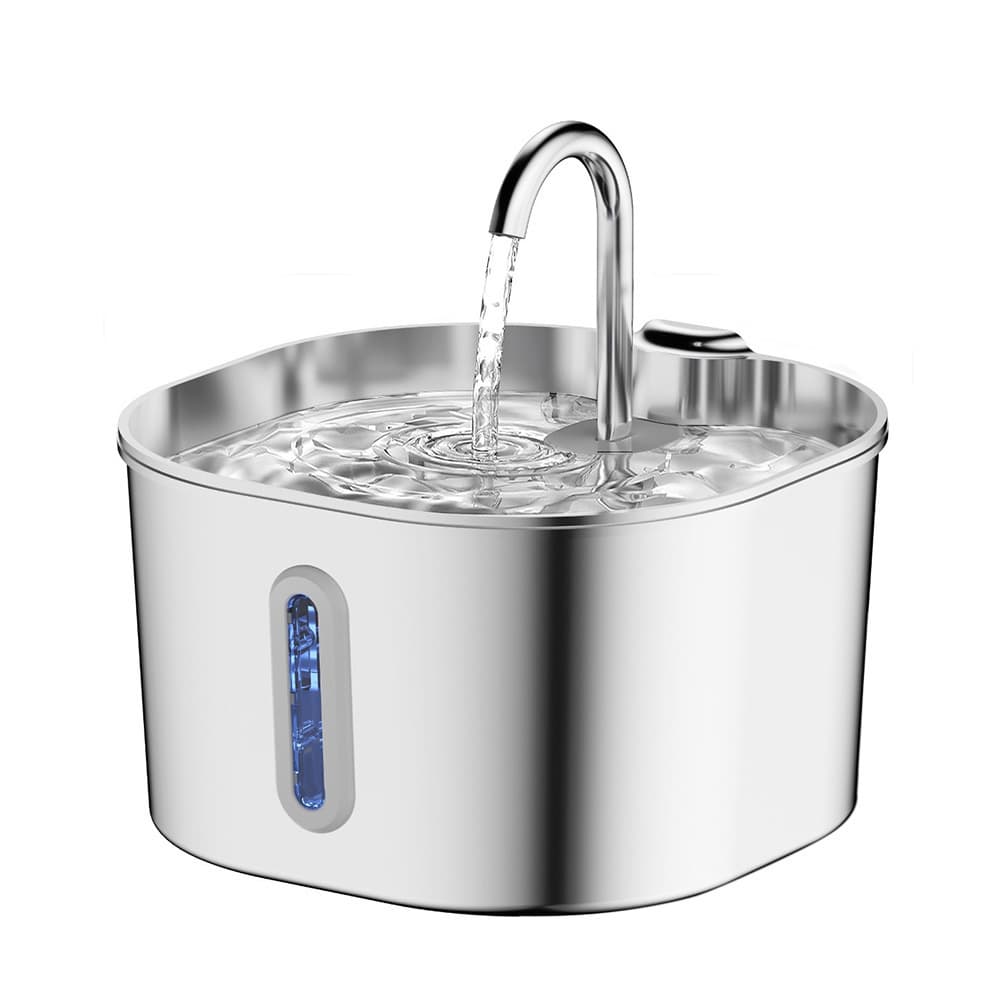 Cross-border 2.2L Pet Water Fountain Stainless Steel Circulating Filter Small Capacity Constant Temperature Flower Fountain Water Dispenser