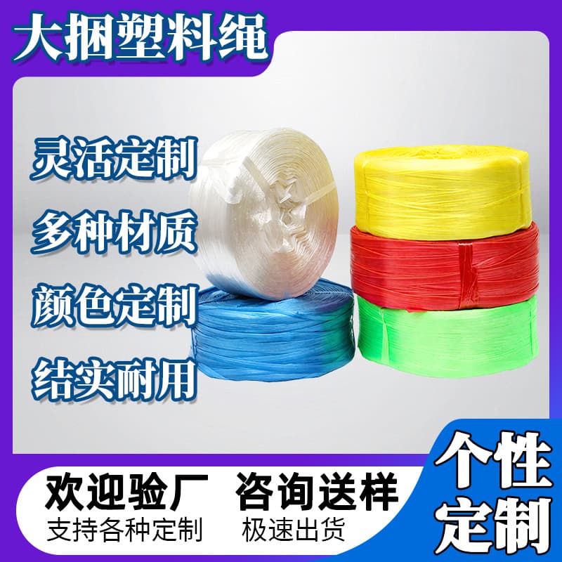 Custom Plastic Rope 6kg Pack Factory Packing Rope Large Roll Wholesale Thickened PP Strapping Band OEM Colors Available