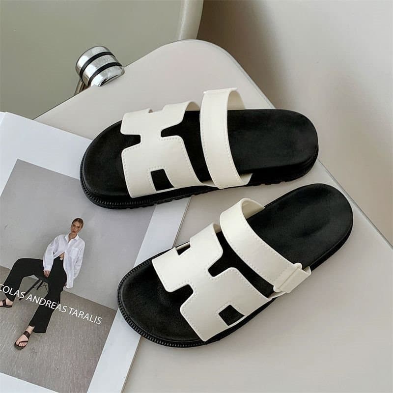 New Fashion Women's Versatile Slide Sandals Summer Non-Slip Casual Sandals One-Band Walking Slippers