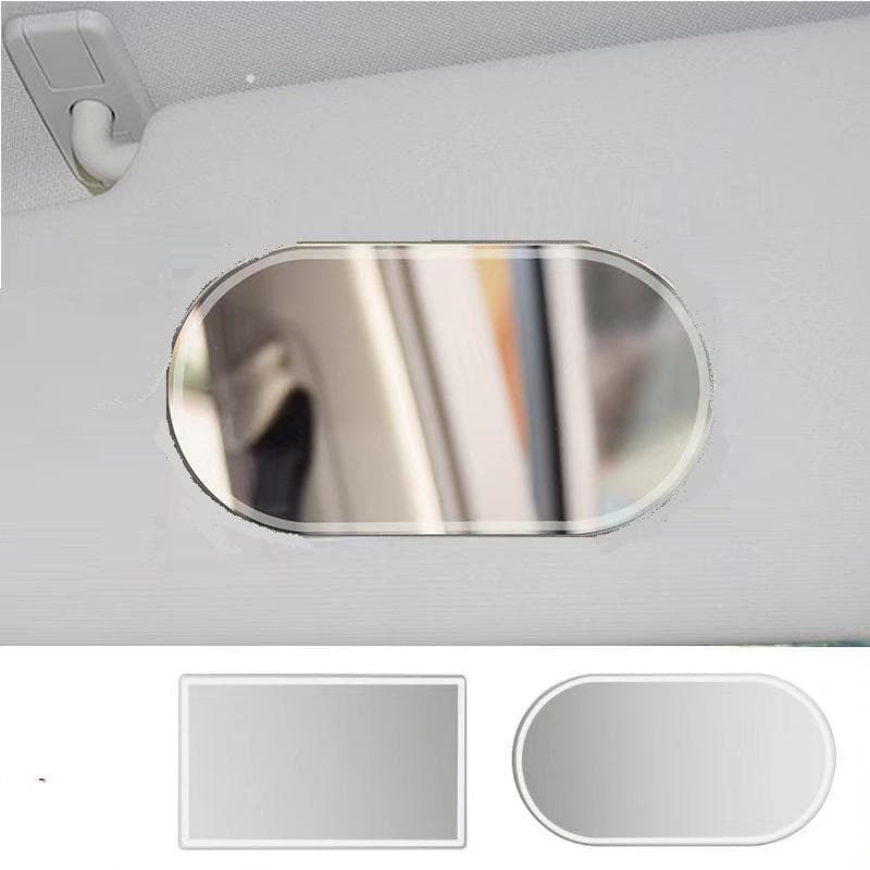 Car Sun Visor Vanity Mirror Interior Decoration Accessory, Shatterproof Dual-Purpose Rearview and Windshield Beauty Mirror for Vehicle