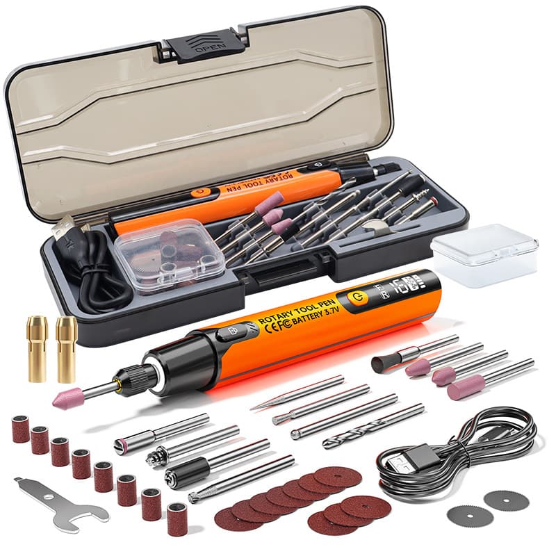 Cross-border Electric Polishing Pen Digital Display Household Handheld Mini with Light Manual Engraving Polishing Drilling Set Grinding Machine