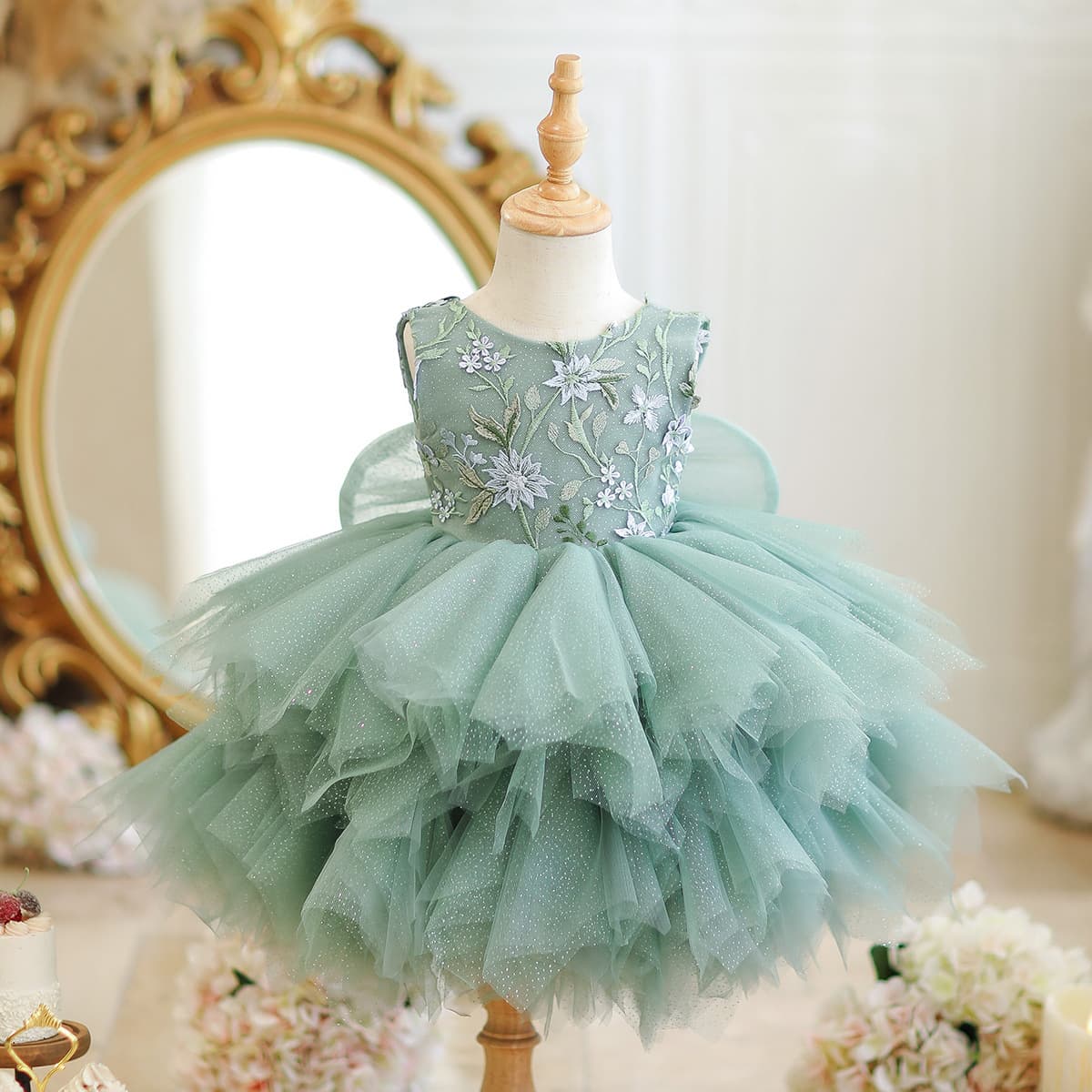 Children's Princess Dress 2026 Girls' Forest Cake Dress, Birthday Banquet Piano Violin Performance Gown