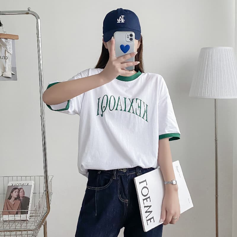 8574 Maternity Nursing Nightdress Summer Short Sleeve Loose Thin T-Shirt Skirt Confinement Skirt Nursing Summer Fashion Clothes