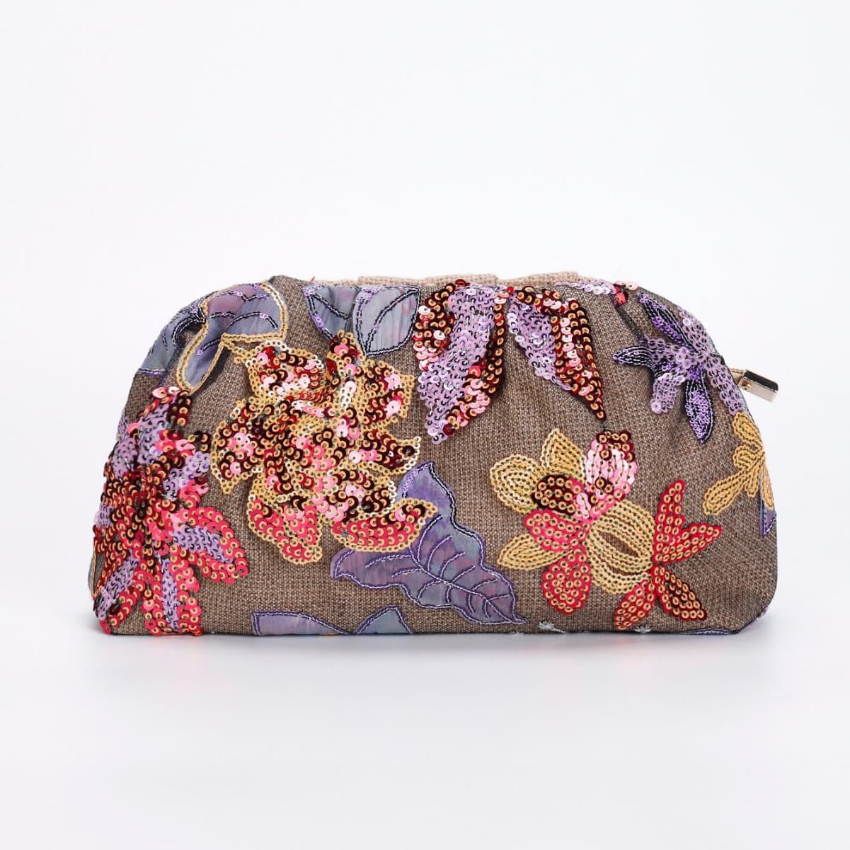 Cross-border new women's bag heavy industry ink style mesh embroidery sequin bag light luxury handbag evening bag cloud bag