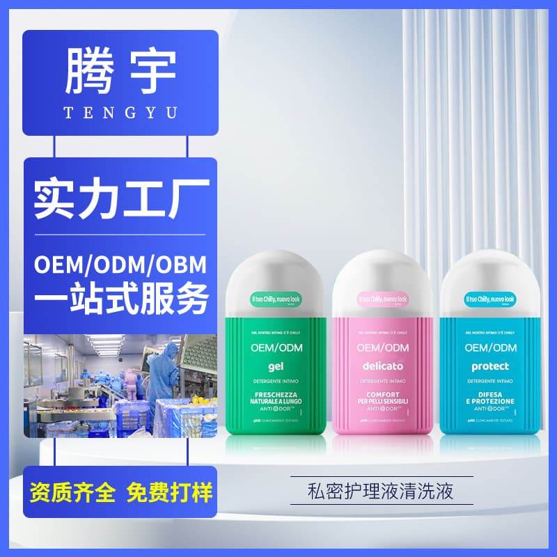 OEM Processing by Tengyu for Women's Intimate Wash Custom Bubble Mousse Female Care Liquid Sterilizing Cleanser