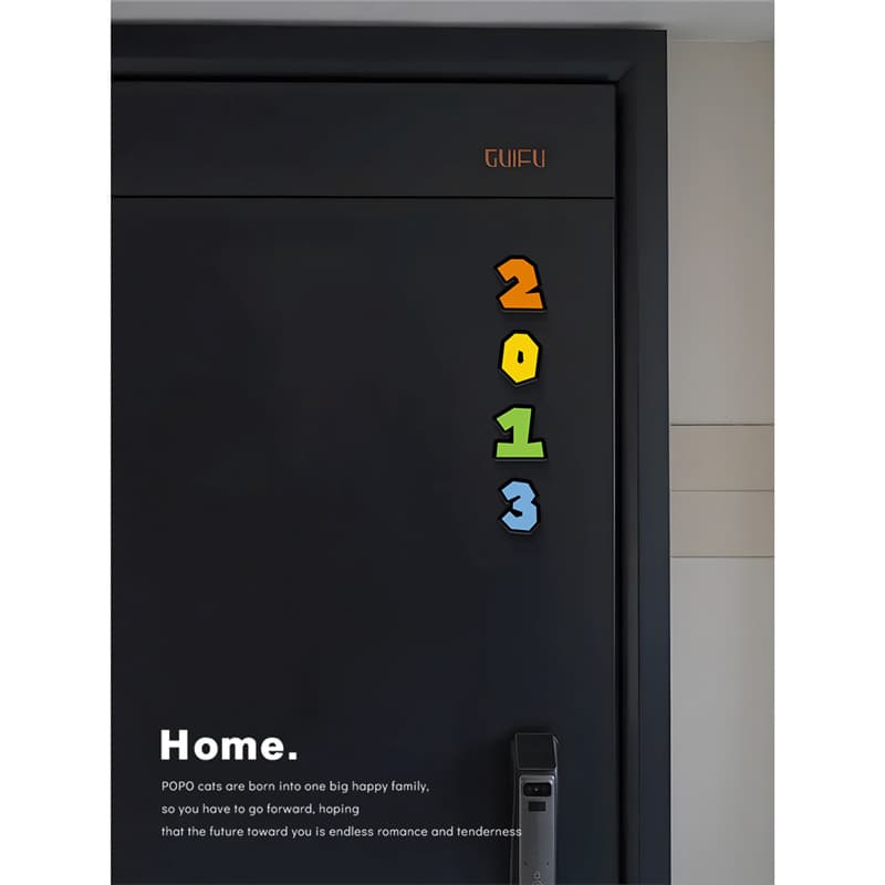 Dopamine Number Magnetic Door Plates, Minimalist Acrylic Entrance Door Decor Signs, Household Indicator Plates