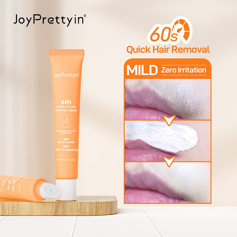 JoyPrettyin Lip Hair Removal Cream Gentle Face Hair Removal for Men and Women, Removes Upper Lip, Underarm, and Bikini Hair