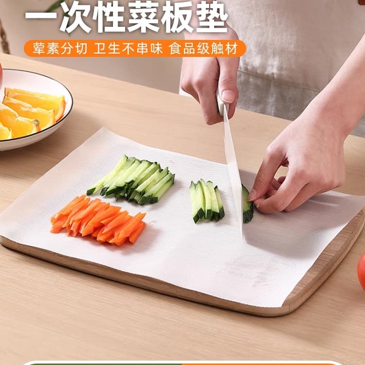 Disposable PE Cutting Board Mats, Non-Slip Kitchen Chopping Paper, Outdoor Use for Meat and Vegetable Prep