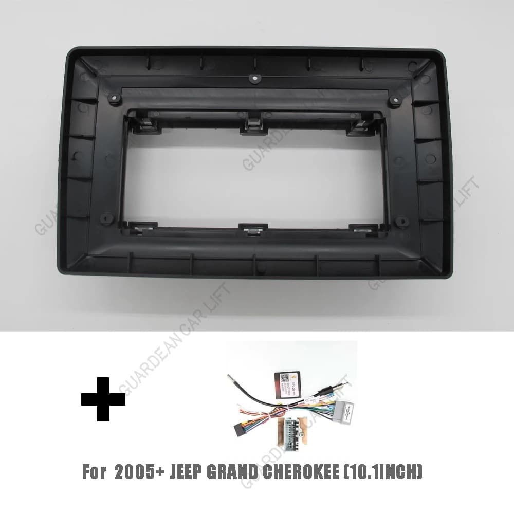 For 2005+ Jeep Grand Cherokee (10.1 inch) Center Console Navigation Faceplate Android Frame Audio Panel Frame