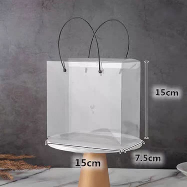 Premium Transparent PET Handheld Nougat Gift Box Toffee Nougat Cookie Packaging Box