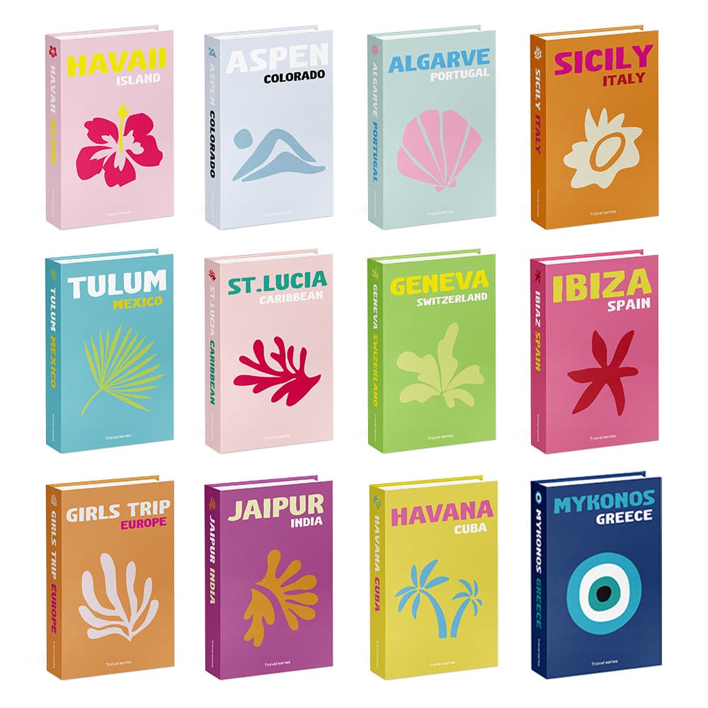 Cross-border Colorful Vacation Style Folding Faux Decorative Book Soft Decoration Model Room Prop Coffee Table Book Home Decor