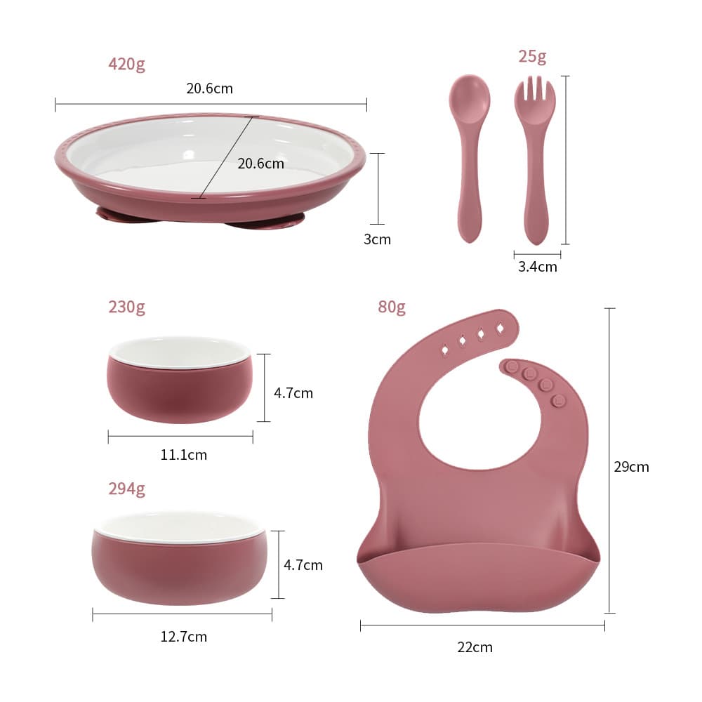 Amazon New Food-Grade Silicone Ceramic Plate Simple Rimmed Bone China Silicone Tableware Home Anti-Slip Heat-Resistant