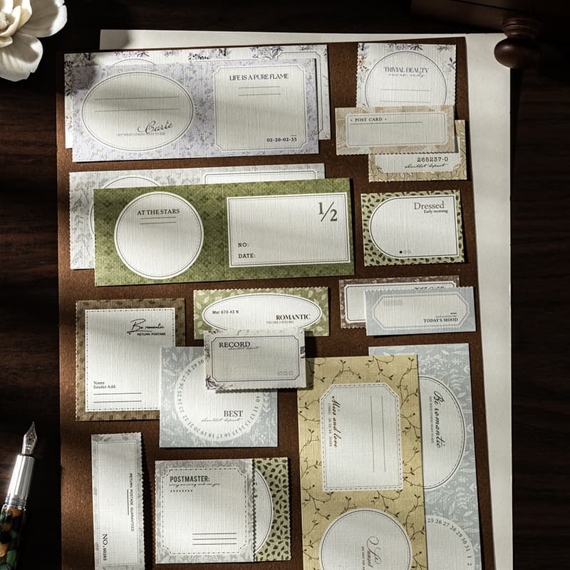 Flowers Know the Answer Special Paper Tearable Writing Note Pad Light Retro Handbook Background Decoration Collage Material