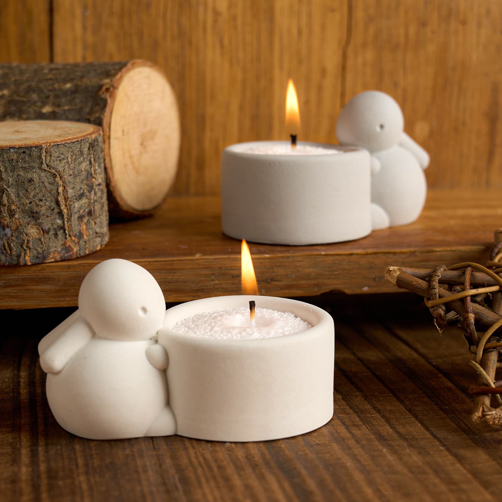 Easter Bunny Candle Cup Silicone Mold Aromatherapy Candle Holder Gypsum Art Ornament Easter Candle Mold