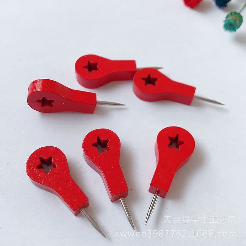 Map Pin Arrow Thumbtack Wooden Push Pin Factory Soft Cork Photo Wall Red Bulk Map Pin