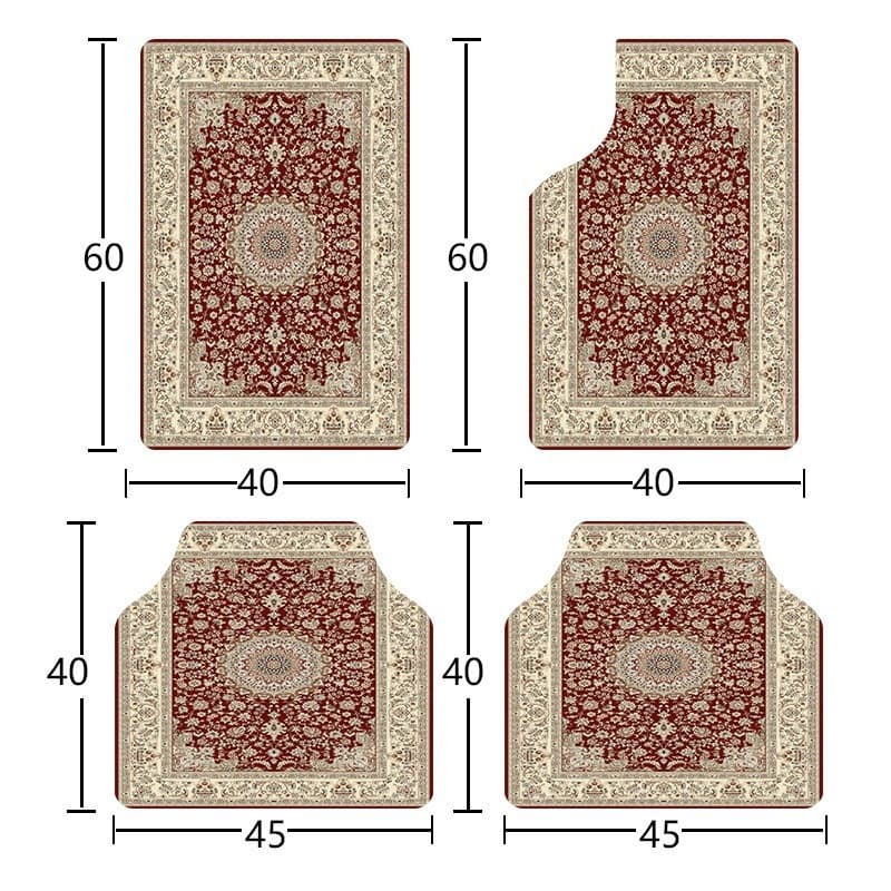 temu bohemian crystal velvet car floor mats easy to clean ethnic style retro entry door dirt-resistant and wear-resistant floor mats