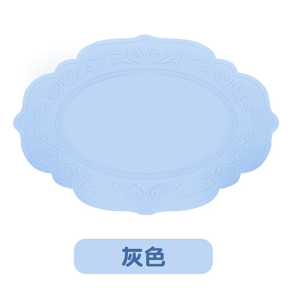 Large Silicone Placemat European Vintage Embossed Non-Slip Table Mat Home Coaster Heat Insulation Pad In Stock