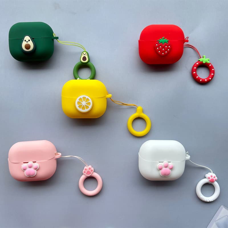 For Samsung Galaxy Buds 3/3Pro Wireless Bluetooth Headset Protective Case Cartoon Fruit Soft Case