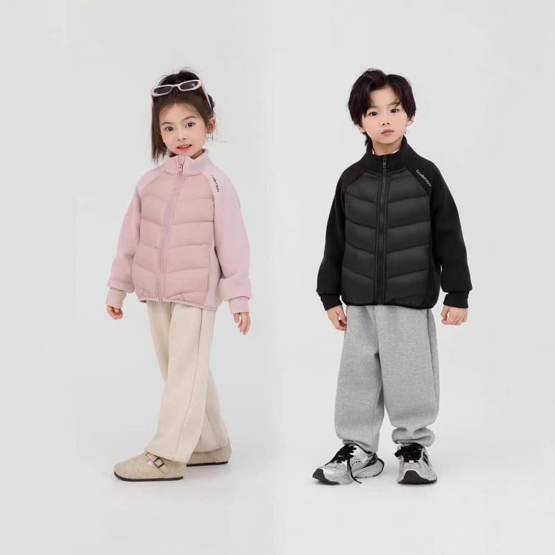 Children's clothing winter clothing girls' jacket 2025 winter new style children's stand-up collar light down cotton jacket school uniform artifact jacket trend