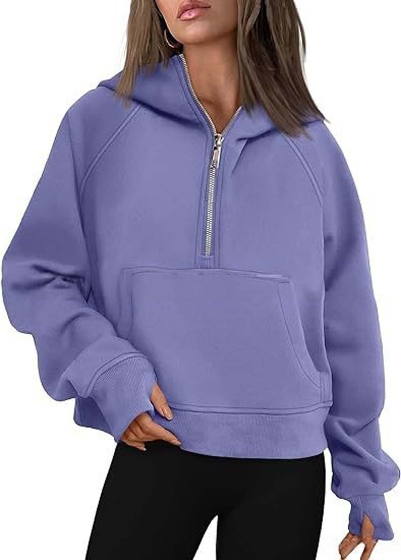2025 Amazon Best Seller European and American New Fall/Winter Hooded Zip-Up Thick Sweatshirt for Women Cross-Border Export