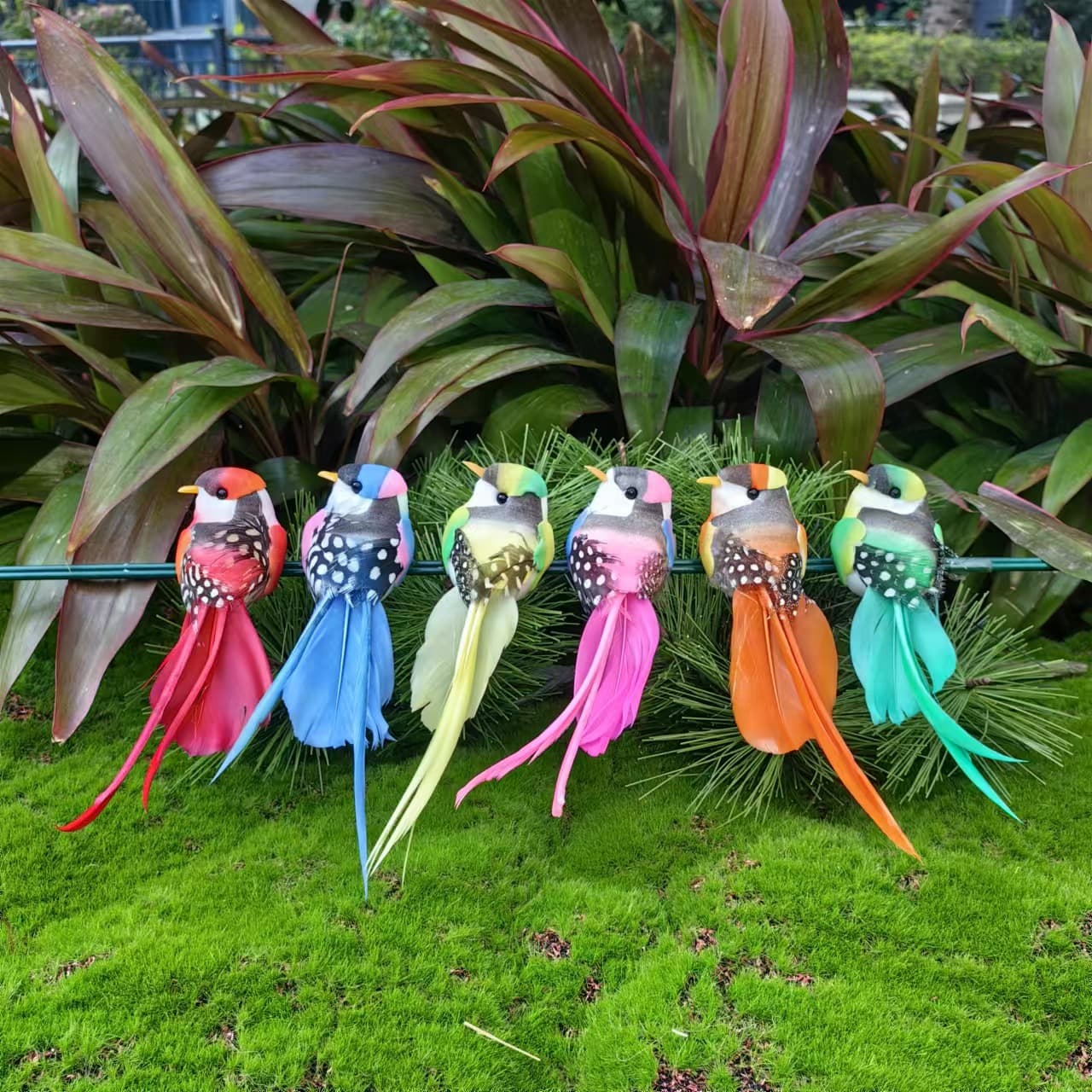 Simulated Foam Feather Small Bird Garden Courtyard Creative Scene Super Realistic Cute Ornament Swallowtail Bird Clip Type