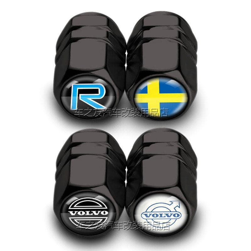 Compatible with Volvo S60L S90 XC90 XC60 V40 V60 Car Tire Valve Stem Caps Exterior Decoration