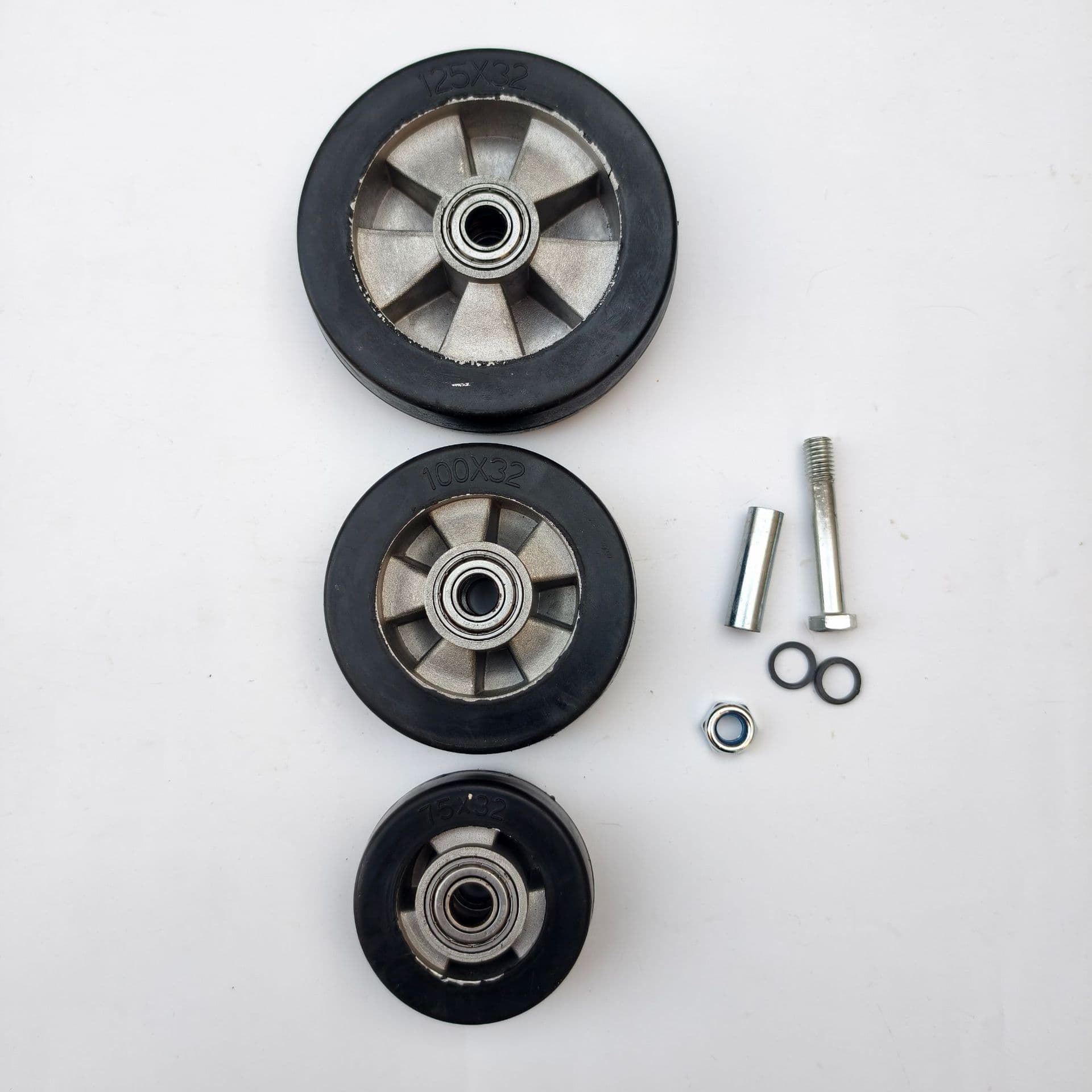 Swivel Caster Single Wheel, Aluminum Core Rubber Flat Wheel, Medium Duty Single Wheel, Pure Rubber Wheel, Silent Wheel, Elastic Wheel