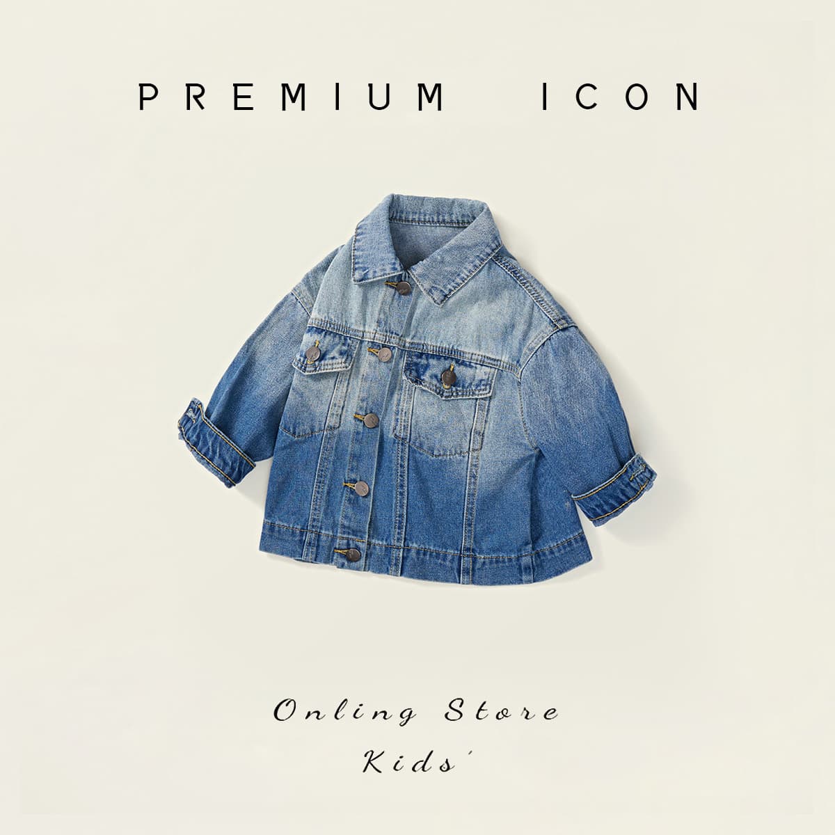 Clearance Sale! Children's Denim Jacket, 2023 Autumn New Arrival, Girls' Korean Style Gradient Collar Jacket Top