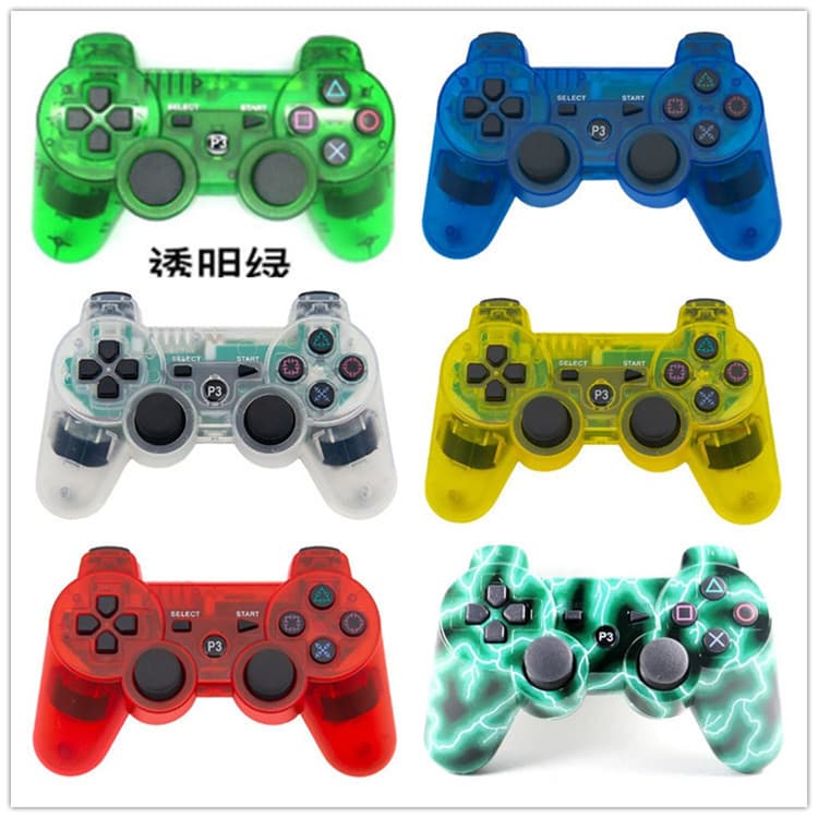 Factory direct supply cross-border neutral PS3 game controller PS3 wireless Bluetooth dual vibration PS3 snowflake buttons bare unit
