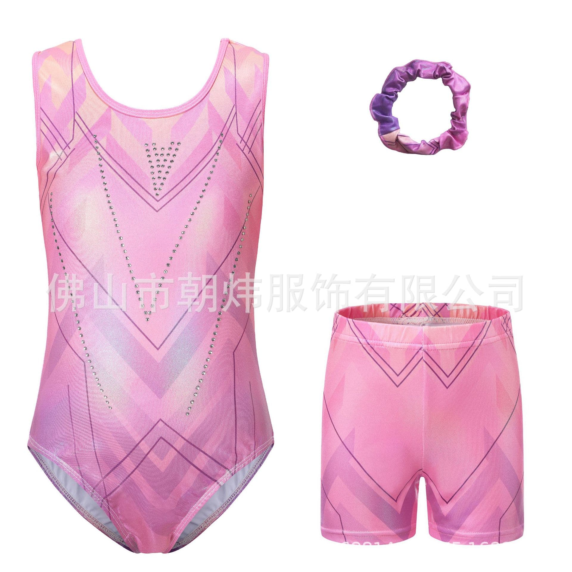 Children's bright diamond gymnastics suits, bronzing gymnastics suits, children's dance suits, performance suits, tights, children's exercise training suits