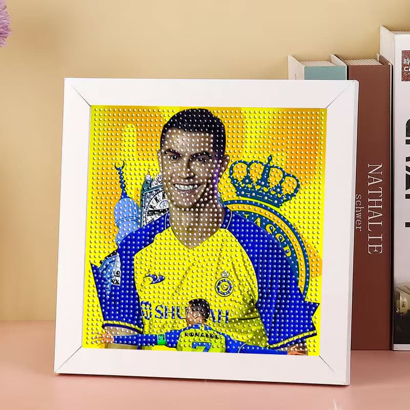 2026 World Cup Popular Diamond Painting of Cristiano Ronaldo and Messi, Football Stars, Handmade DIY Photo Frame, Gift for Boyfriend