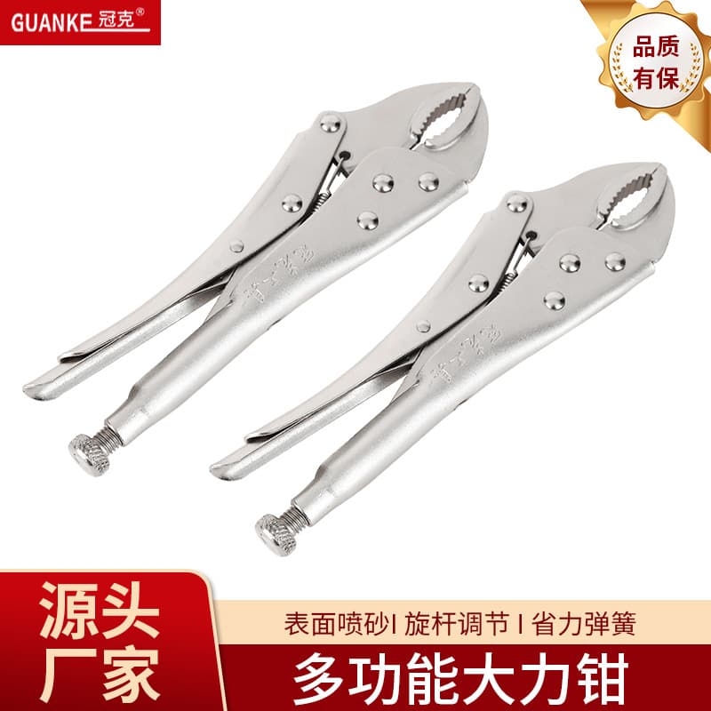 Cross-border foreign trade 10-inch welding fixed pliers, industrial-grade manual pressure pliers, multi-functional round mouth locking pliers.