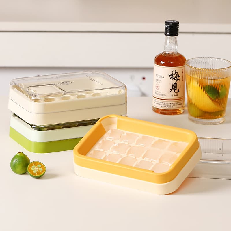 【Patent Origin】0-Touch Press Ice Cube Tray Quick Release Press Ice 15-Cell Ice Tray Cross-Border Best Seller
