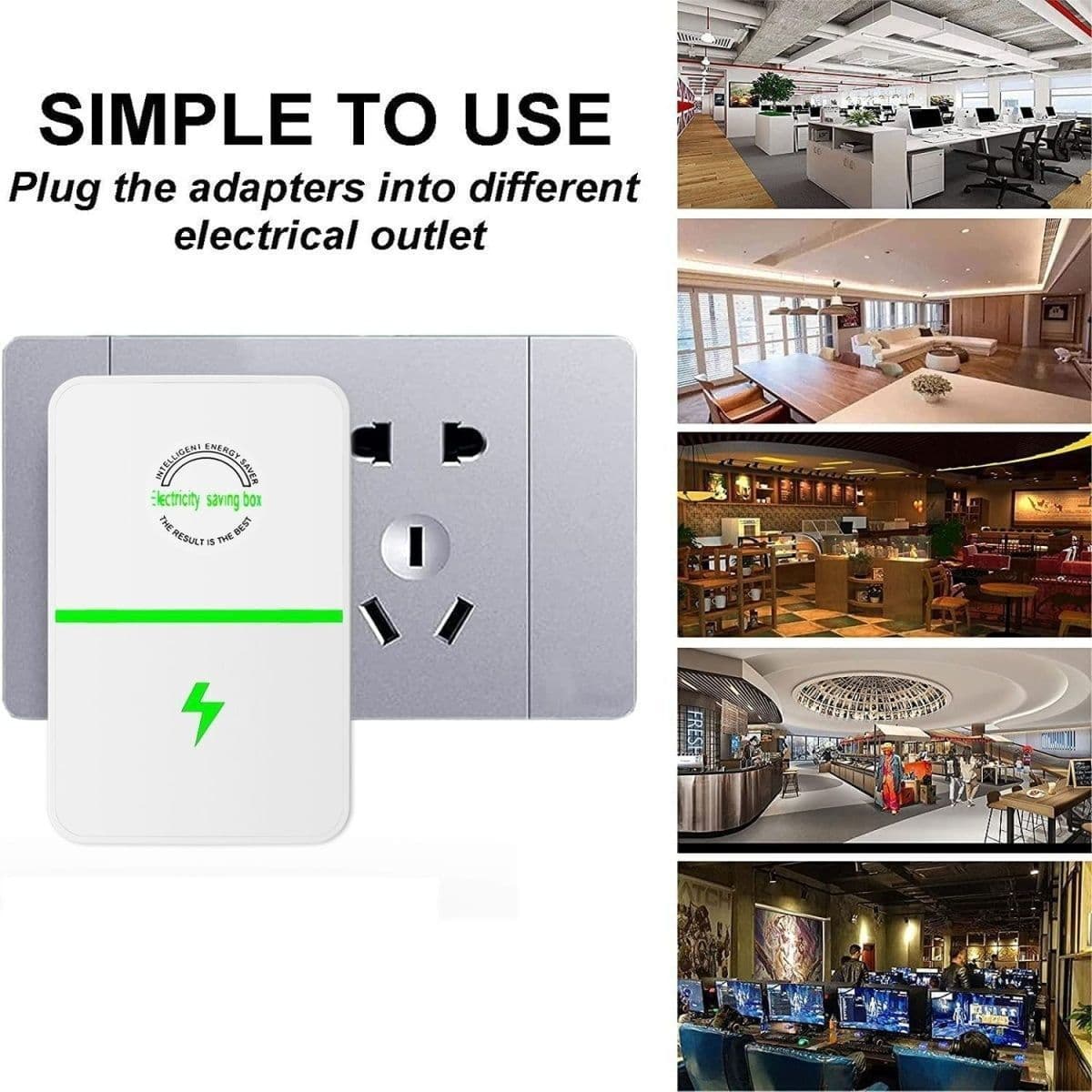 Smart Energy Saver for Home, Genuine Intelligent Power-Saving Device with WiFi Control, Black Technology, Ideal for Rental Apartments, Works with Air Conditioners and Refrigerators