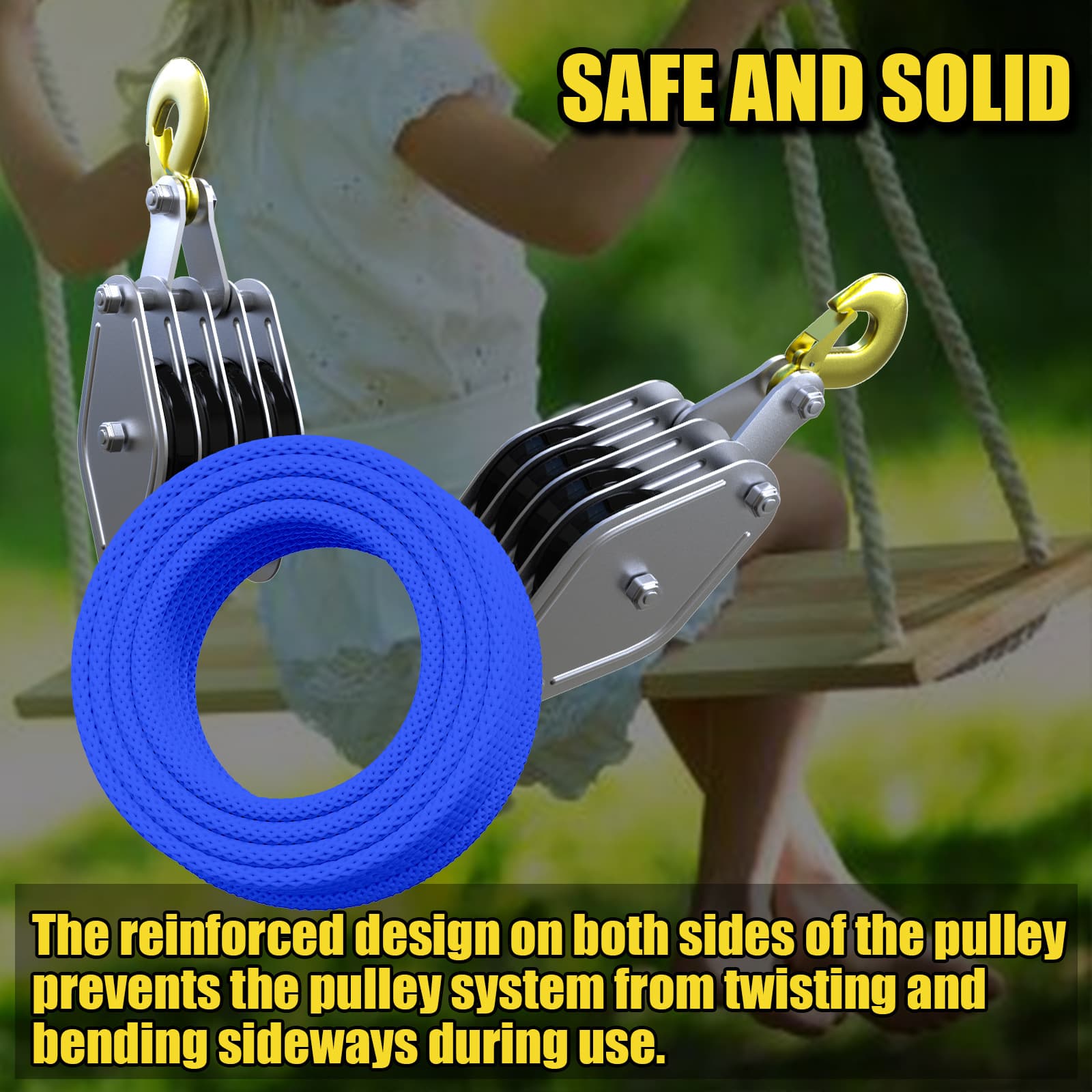✅ Factory direct sales cross-border rope labor-saving nylon wheel with bearing lifting pulley set pulley device roller