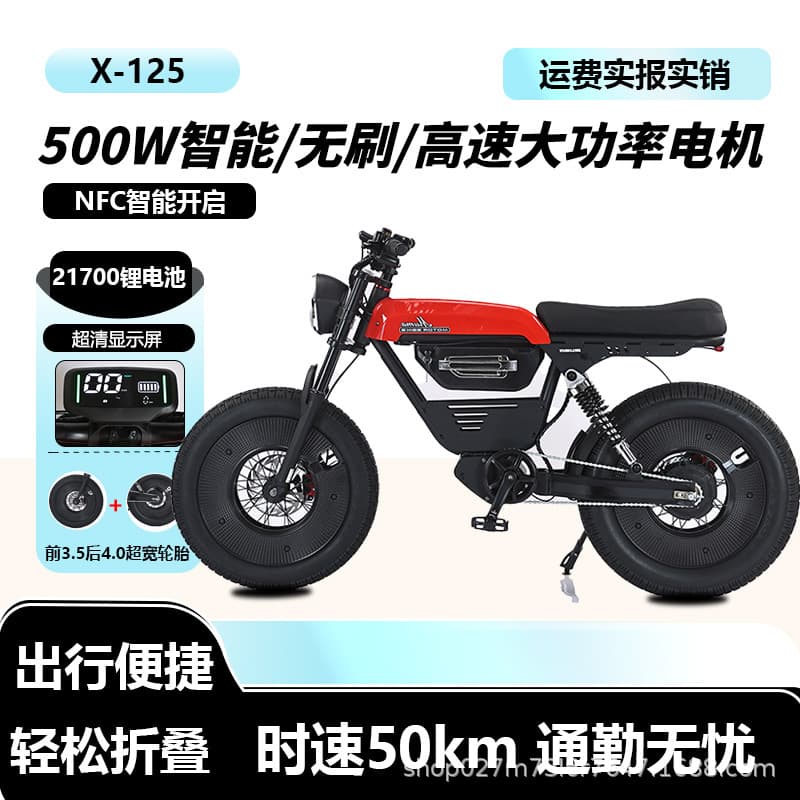 Cross-border factory wholesale 20-inch lithium battery long-range retro electric assist bike for commuting, off-road, snow, and beach