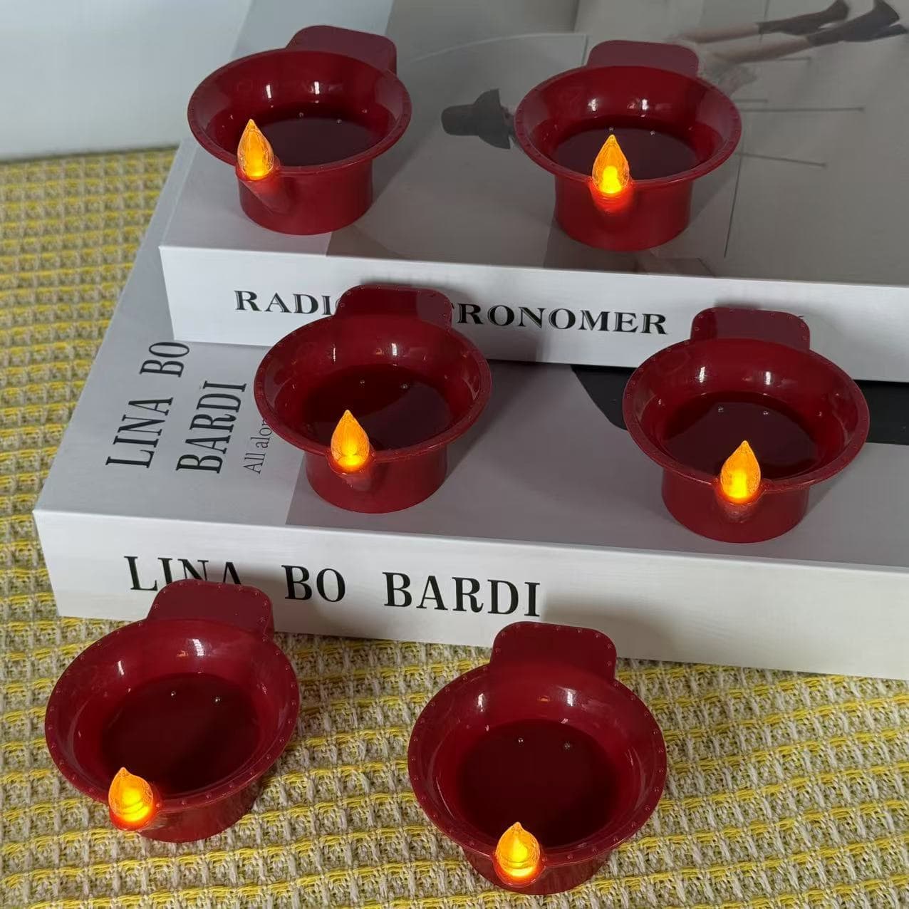 Cross-border hot selling induction small oil lamp Amazon waterproof candle led candle lamp Indian small oil lamp floating candle
