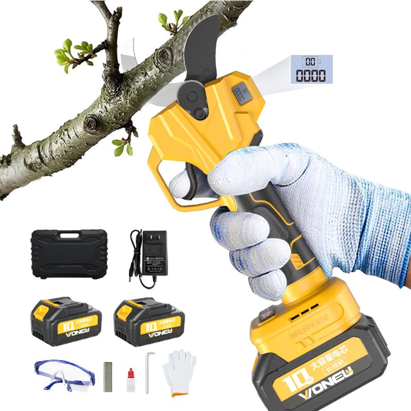 Cross-border 5.0 Electric Pruning Shears Garden Fruit Tree Lithium Battery Pruning Scissors Wireless Portable Adjustable Gear High Branch Electric Scissors