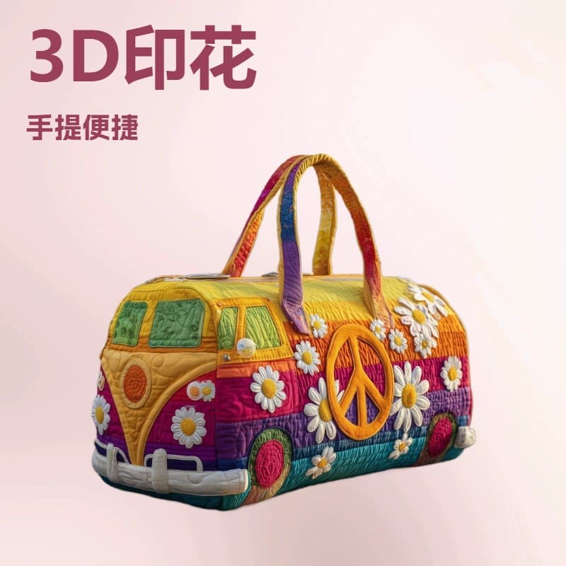 2026 New Cross-border Short-haul Handheld 3D Digital Print Travel Bag Multifunctional Sports Fitness Bag