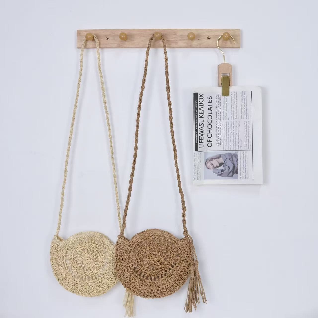 New This Season Crossbody Mini Straw Bag - Exquisite Premium Casual Handheld Underarm Bag Shoulder Crossbody Mini Crochet Tote