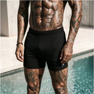 GYMSHARK American Style Athletic 3-Inch Shorts Elastic Beach Swim Trunks Sports Training Quick-Dry Shorts Men Quick-Dry Shorts