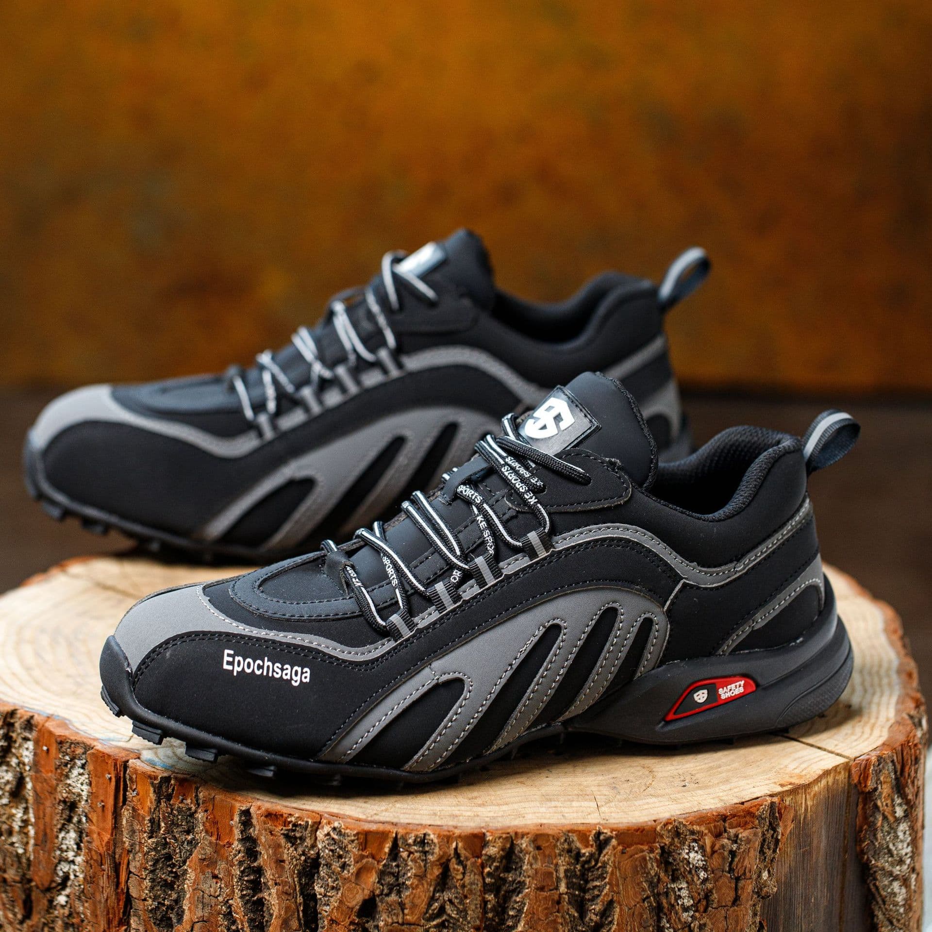 New Safety Shoes Four-Season Style Microfiber Leather Lightweight Anti-Smash Anti-Puncture Work Shoes Protective Shoes Running Style