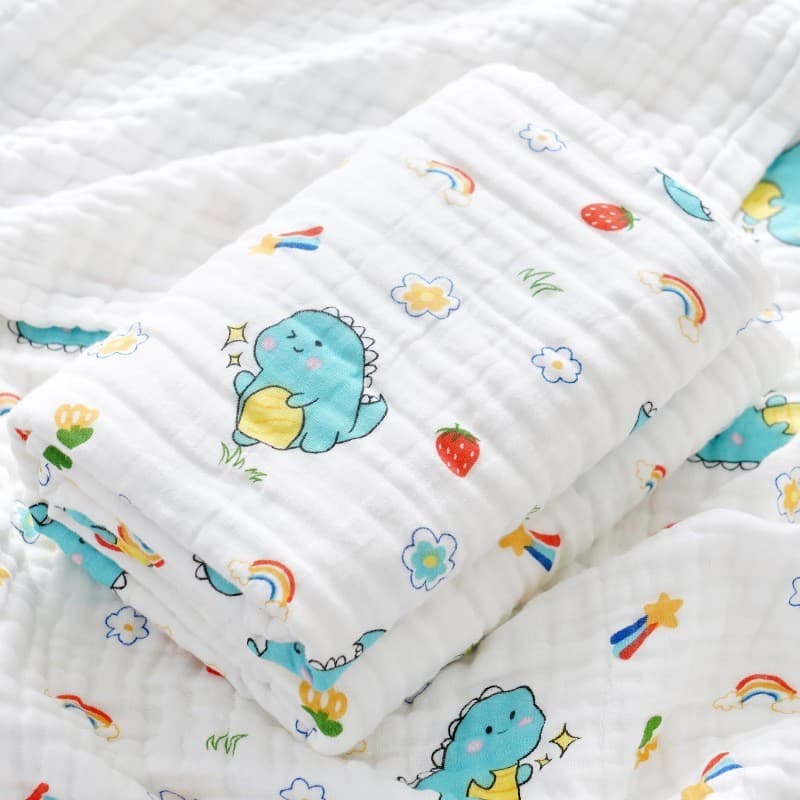 Newborn Baby Bath Towel Pure Cotton Gauze Soft Absorbent Infant Swaddle Wrap Blanket Class A