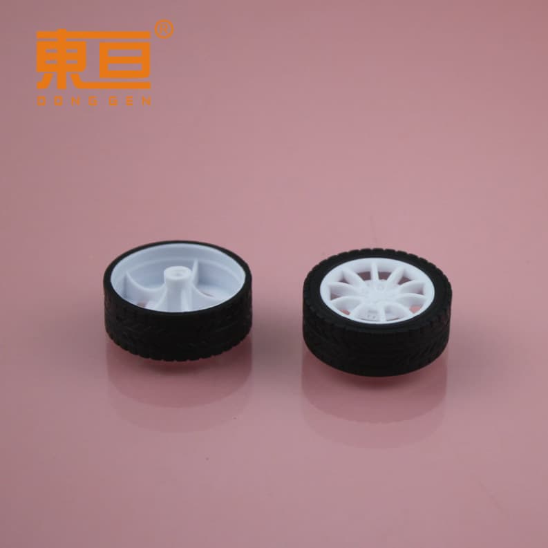 XJ302AH New White Coated Wheel Rubber Wheel Toy Wheel Improved Craft Toy Accessory