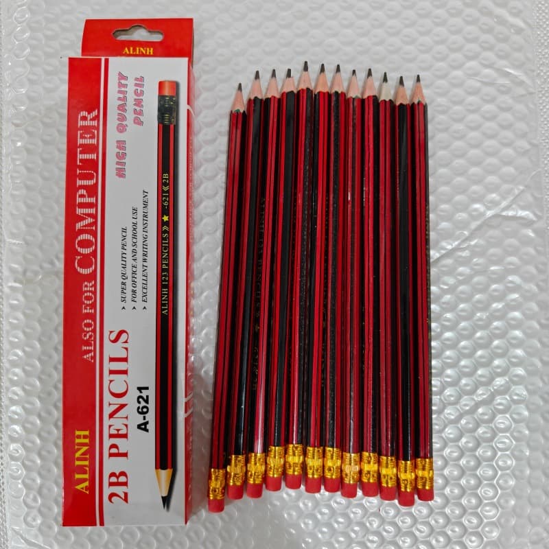 Strip 2B Pencil for Students and Children with Eraser Hexagonal Sketch Drawing Pen Learning Supplies Stationery Wholesale