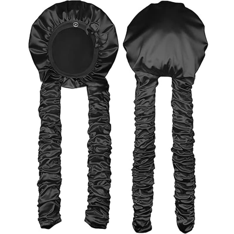 Amazon Dry Cap No Heat Needed Satin Curl Nightcap Non-Slip Design Ideal for Braids and Long Hair Styling