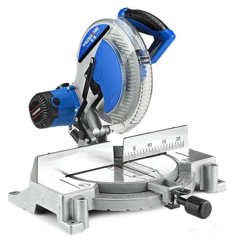 Musheng 10-inch/12-inch Aluminum Alloy Precision Saw: Multi-functional 45-degree miter cutter for wood and aluminum materials.